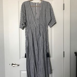 striped maxi dress